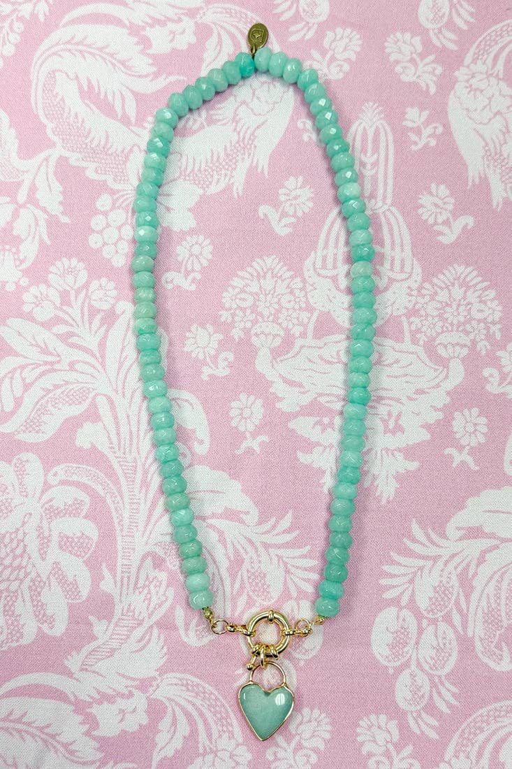 Boho Jewelry/Connie Necklace- Light Blue