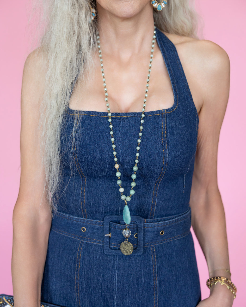 Square-Neck Halter Wide-Leg Jumpsuit