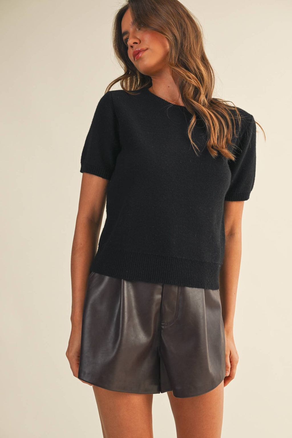 Sabine Short Sleeve Crew Neck Sweater