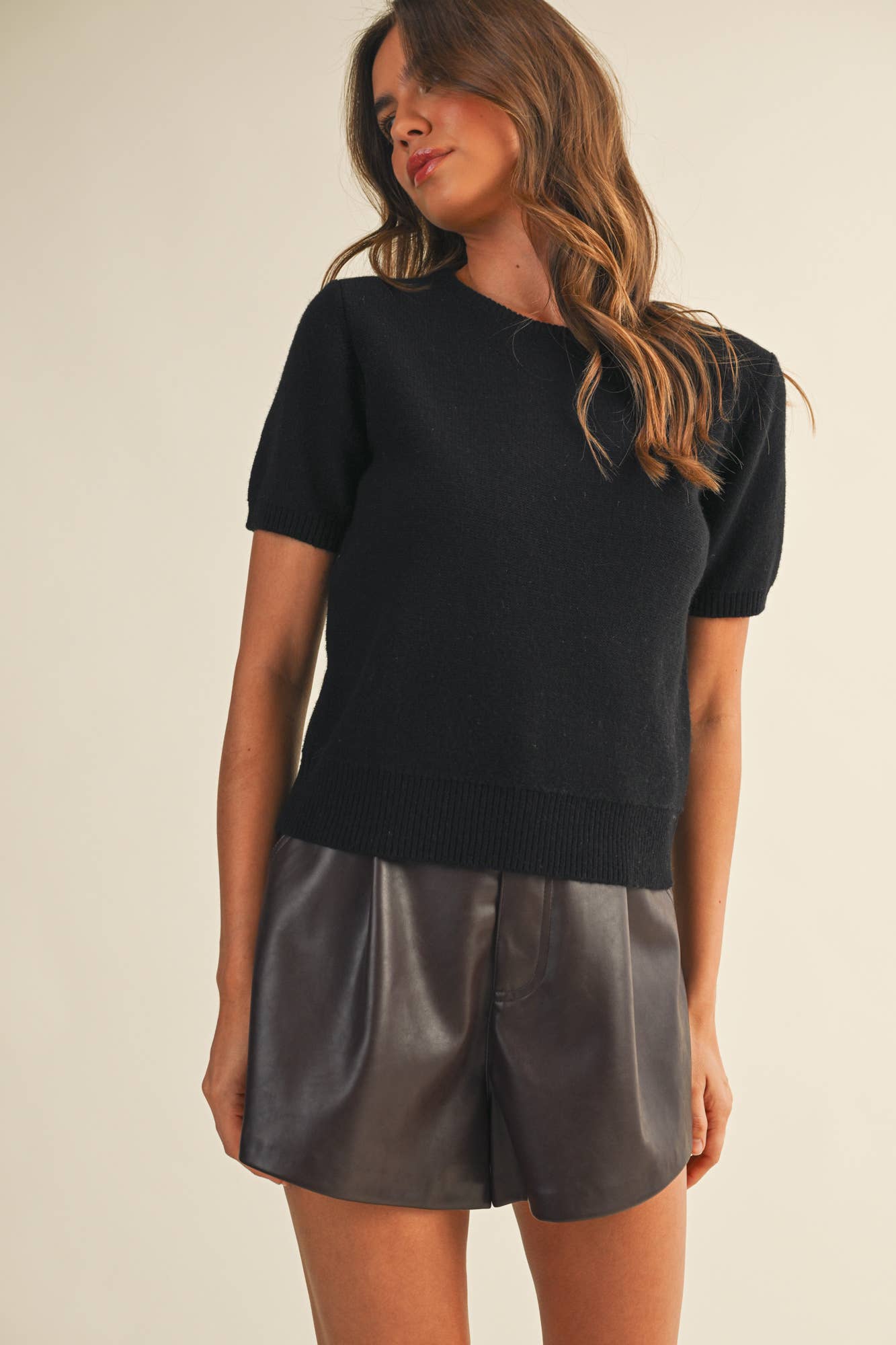 Sabine Short Sleeve Crew Neck Sweater