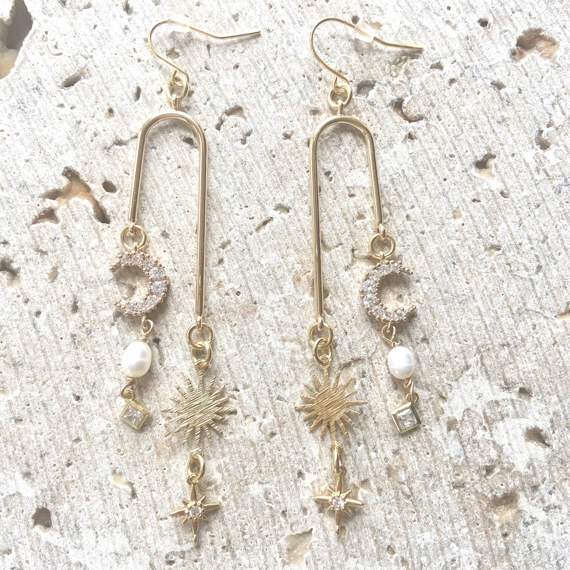 Sun + Moon Celestial Boho Earrings