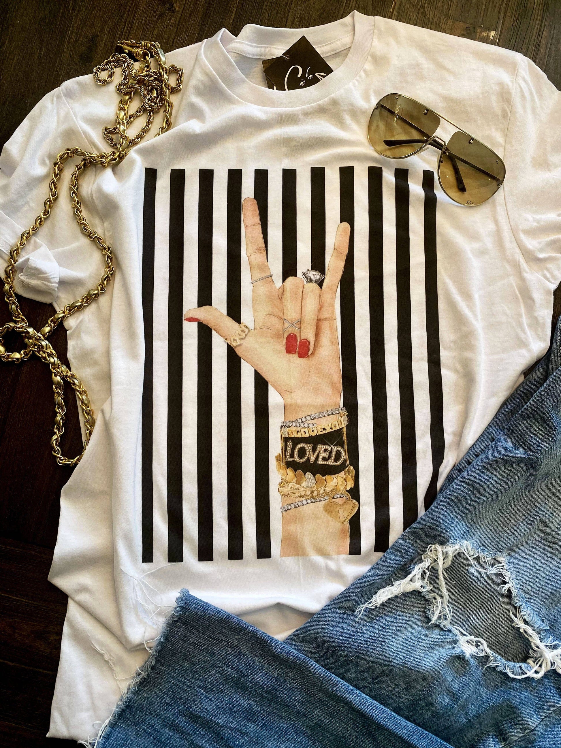 Loved Graphic Tee, Valentines Day t-shirt, sweatshirt