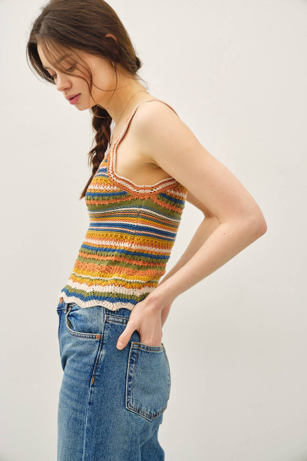 Raquel Knit Tank Top in Multi