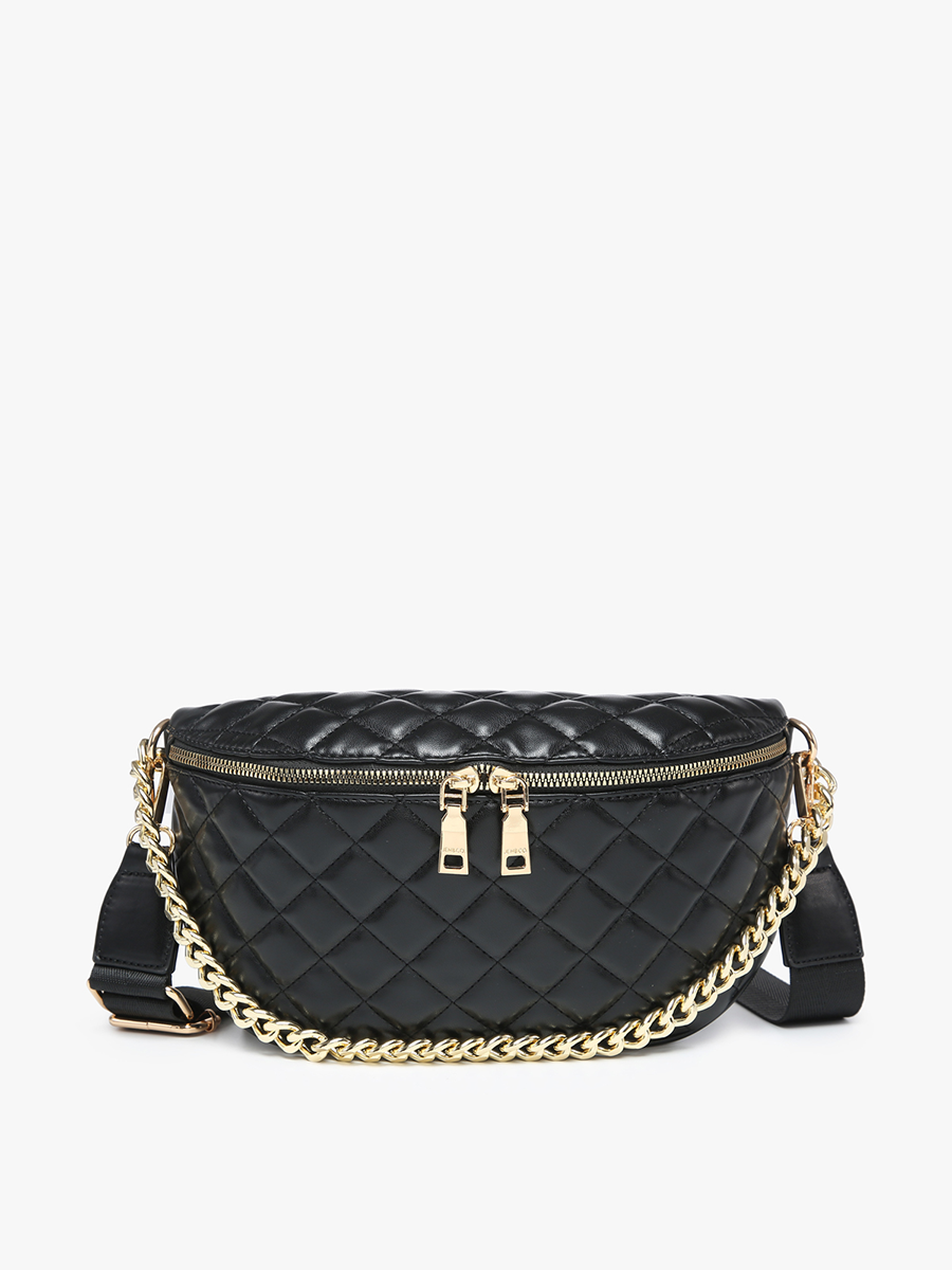 Sylvie Quilted Belt Bag with Chain Strap