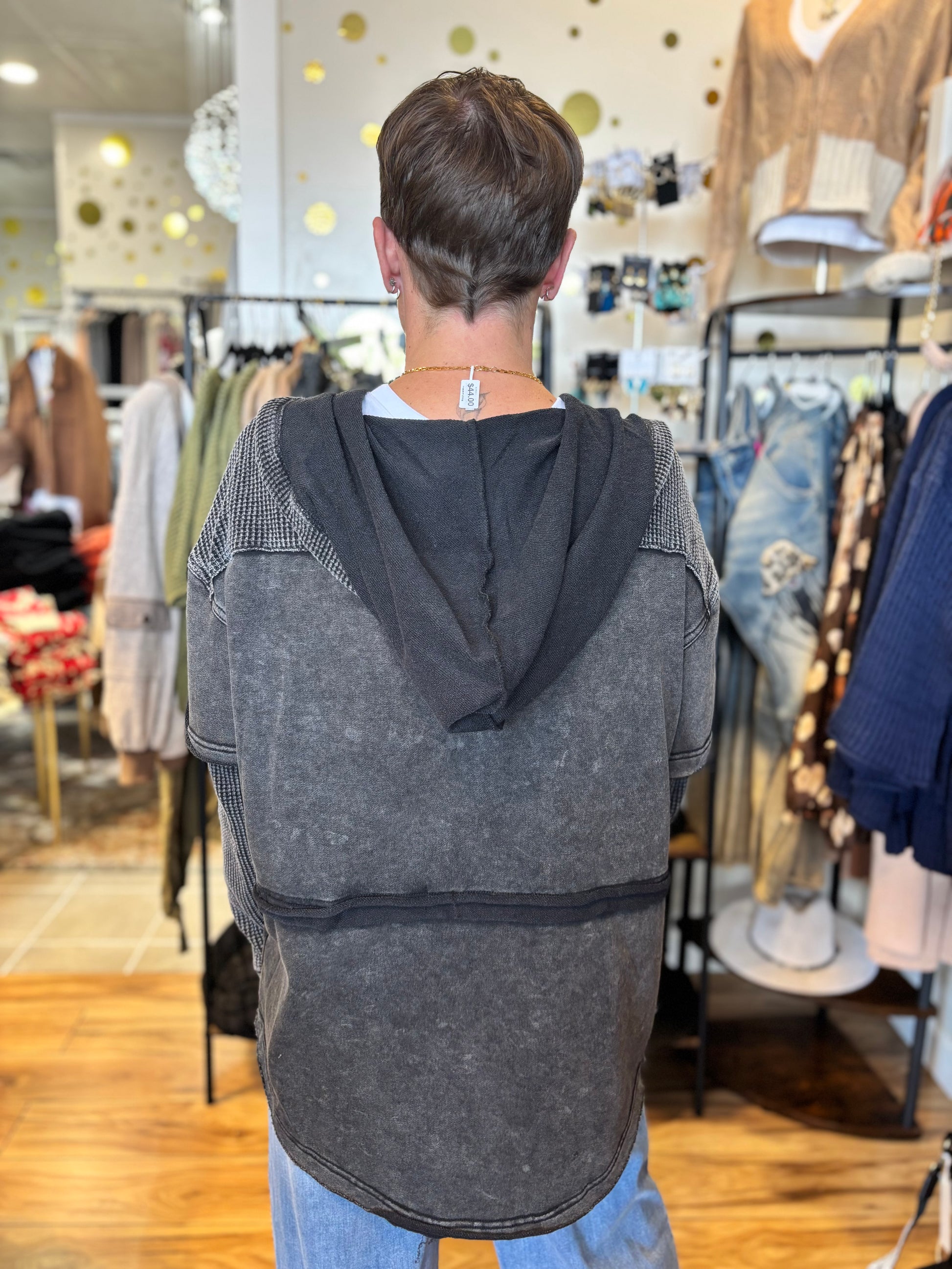 Camden Washed Waffle Sleeve Jacket