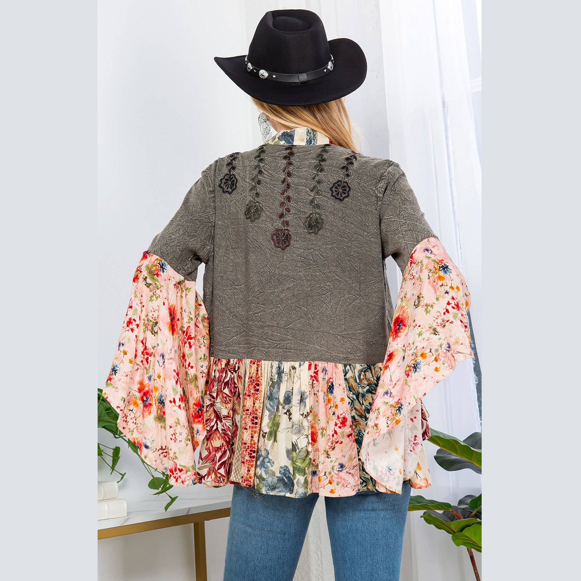Boho Summer Patchwork Kimono Top