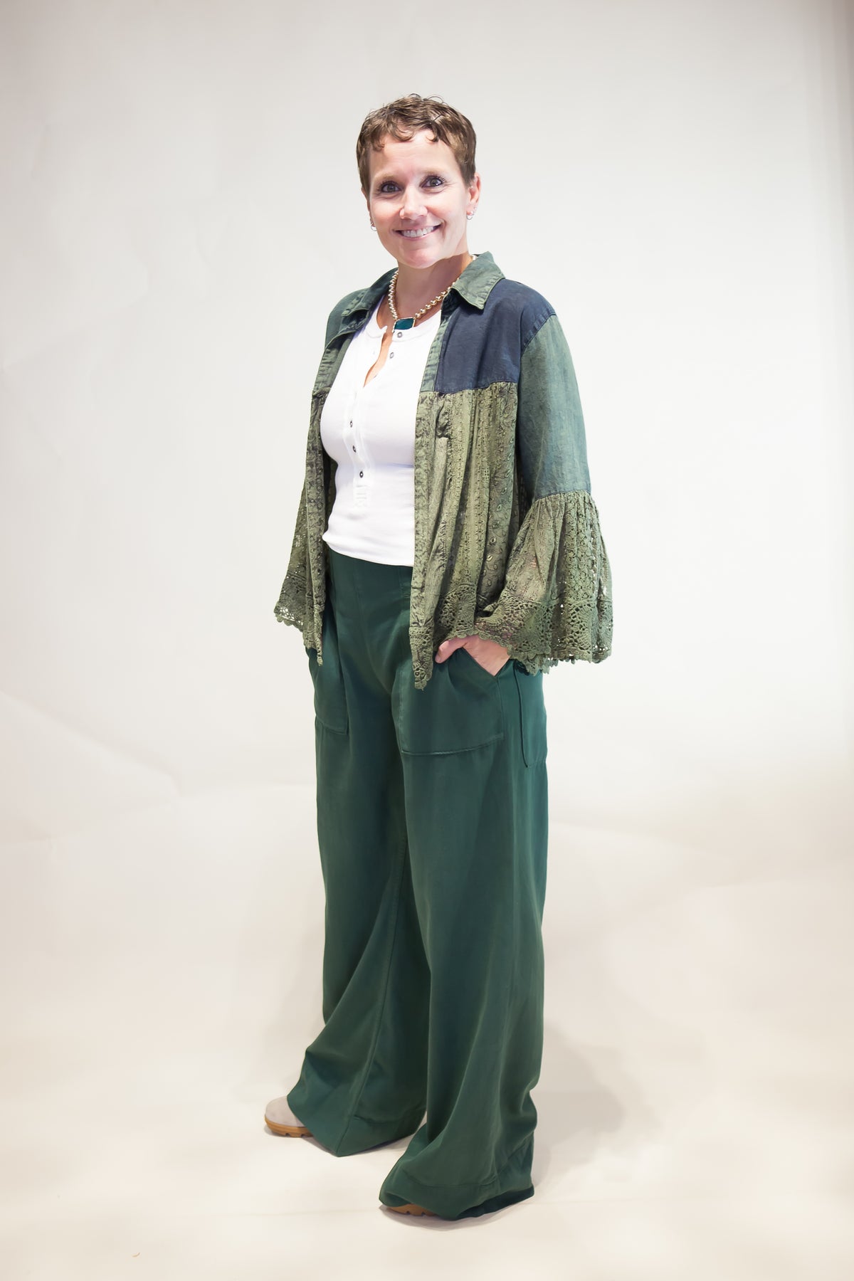 Juniper Crochet Lace Bell Sleeve Jacket