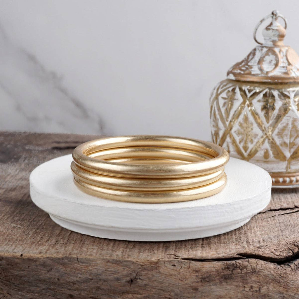 Sundrift Glow – Mixed Metal Bangle Stack