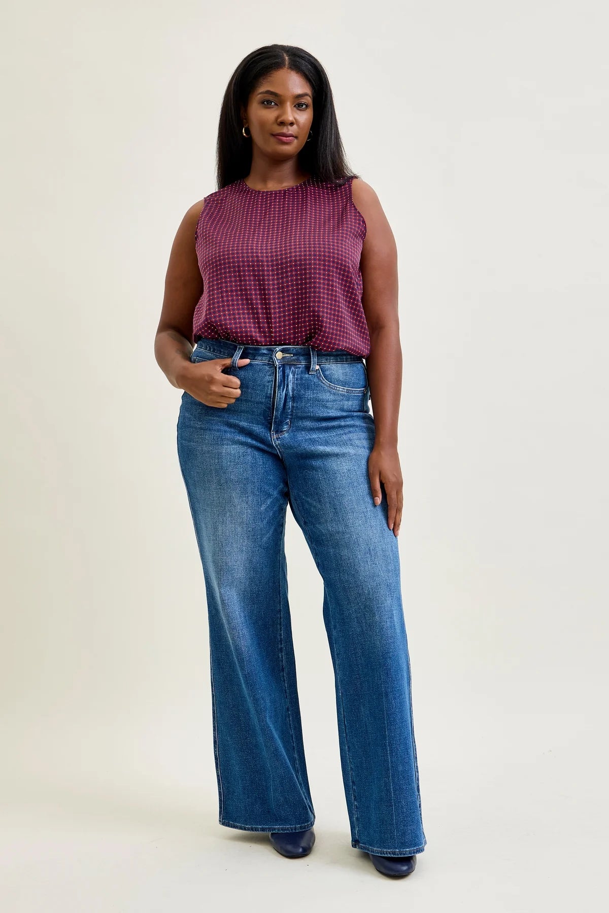 Judy Blue Jordyn Tummy Control Wide Leg Jeans