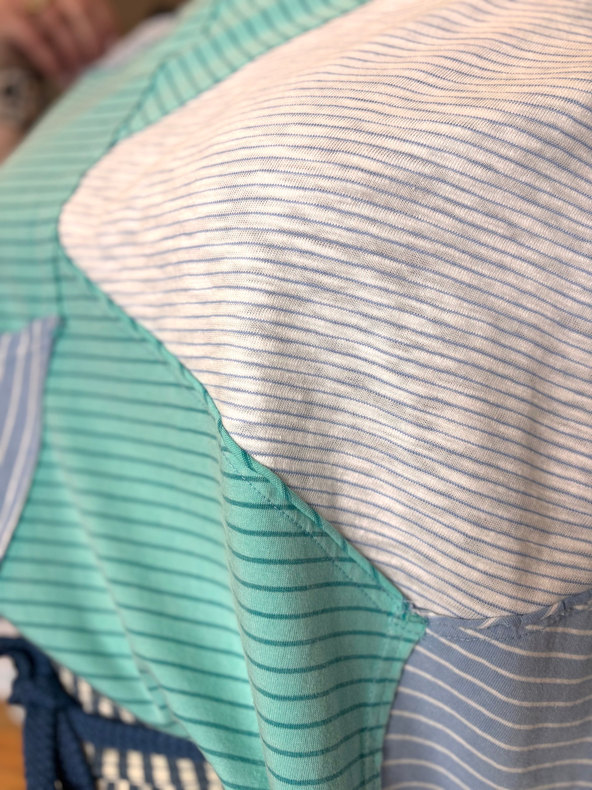 Winay Easel Striped Mix Media Tee