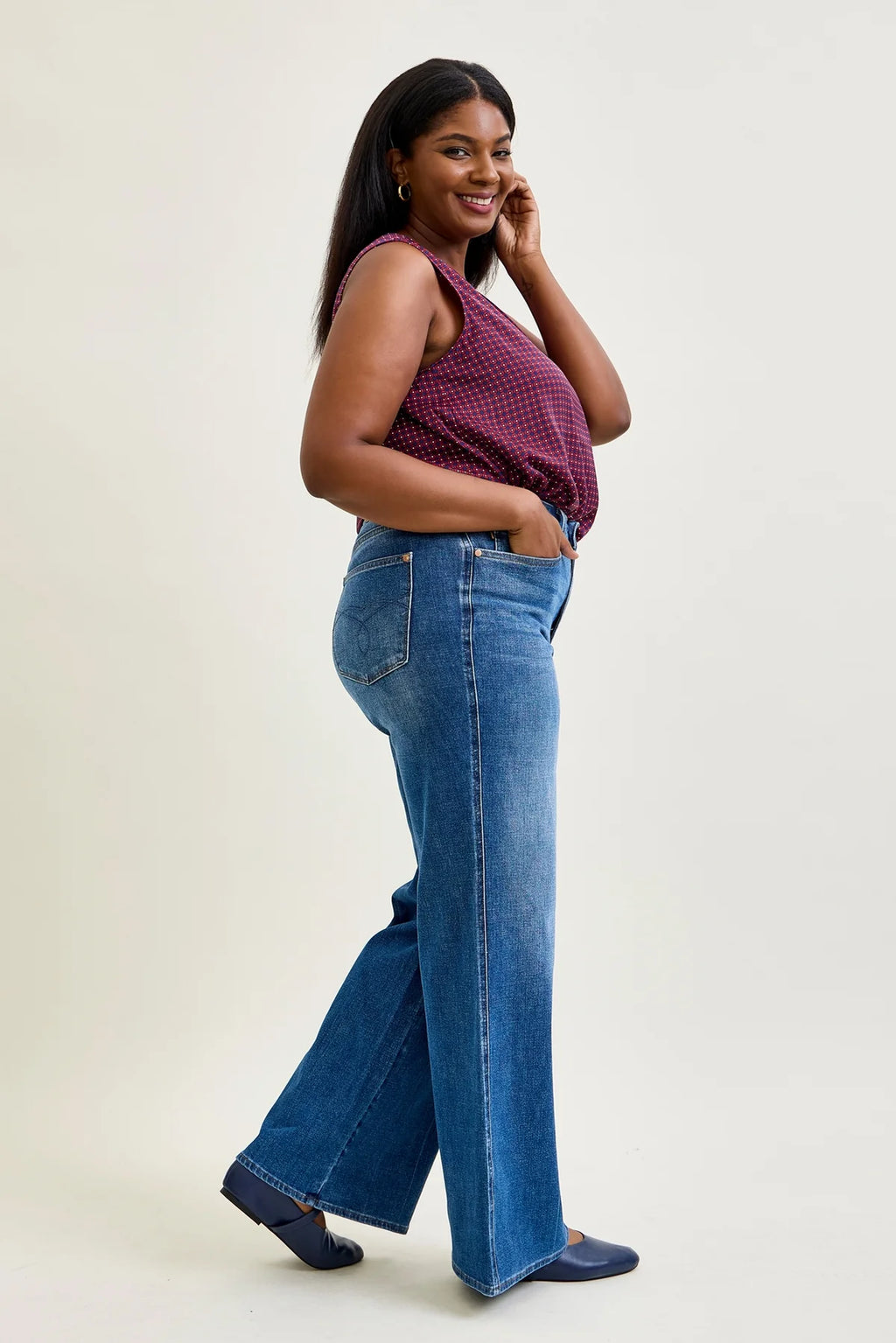 Judy Blue Jordyn Tummy Control Wide Leg Jeans