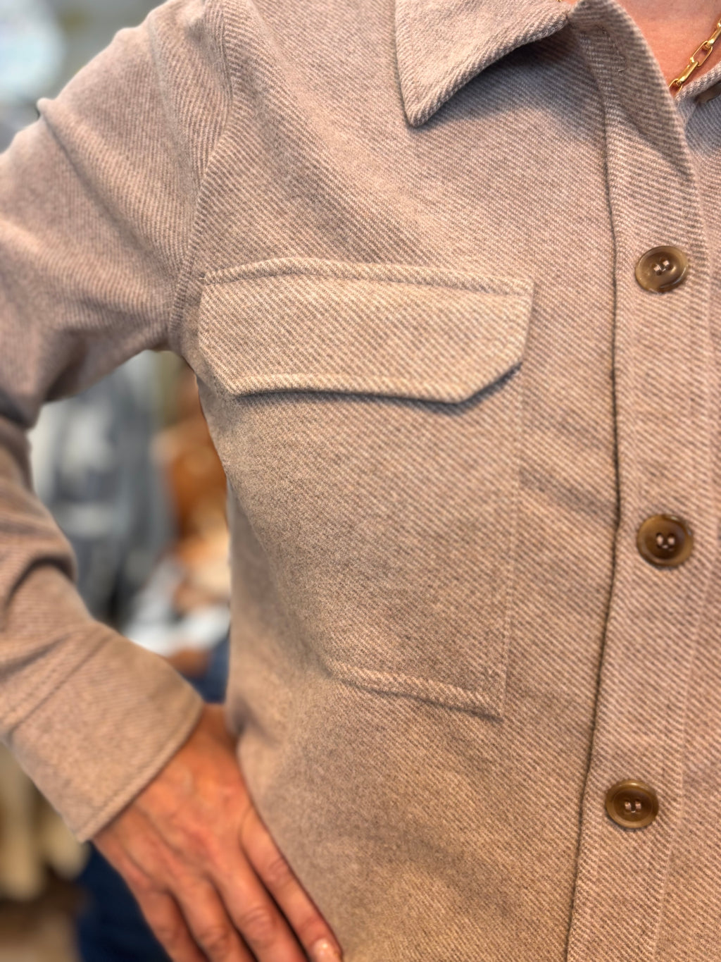 Molly Classic Button Down Jacket - Soft Fabric