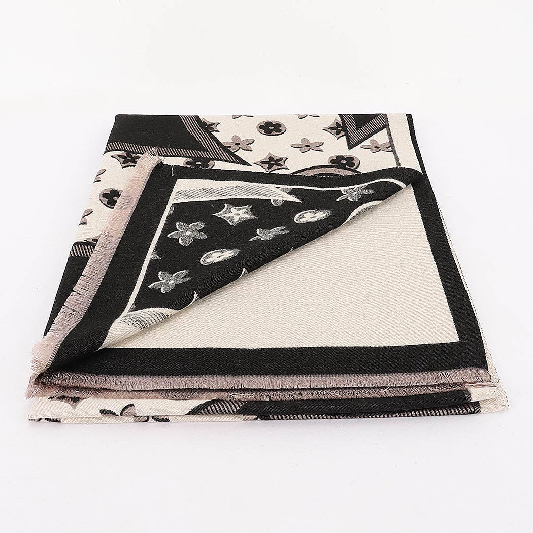 Vivienne Monogram Print Scarf