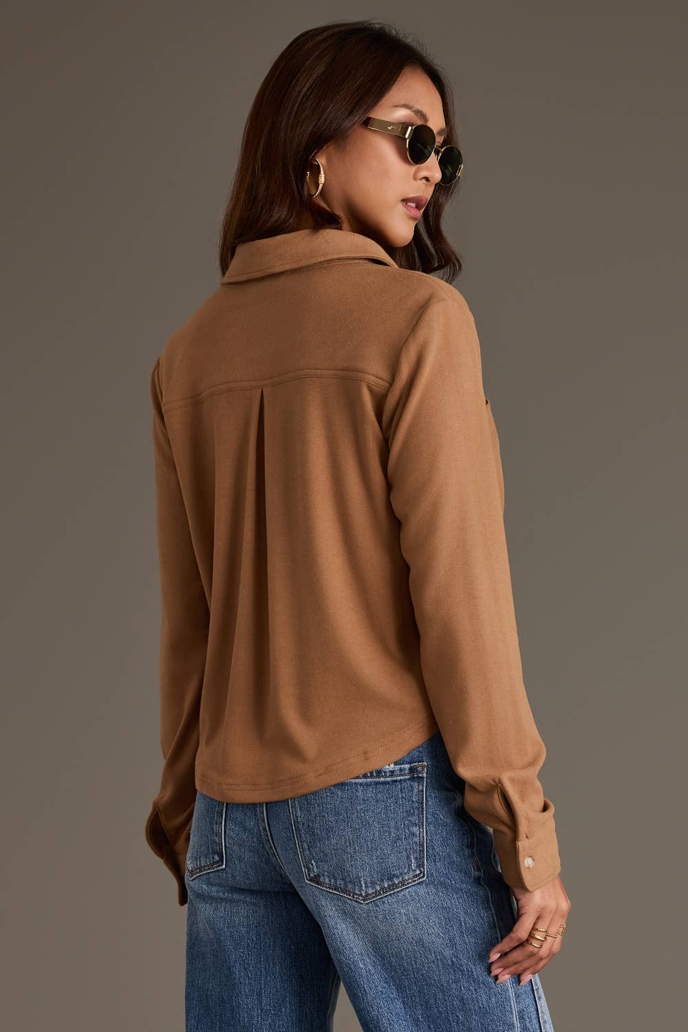 Corinne Soft Button-Up Top