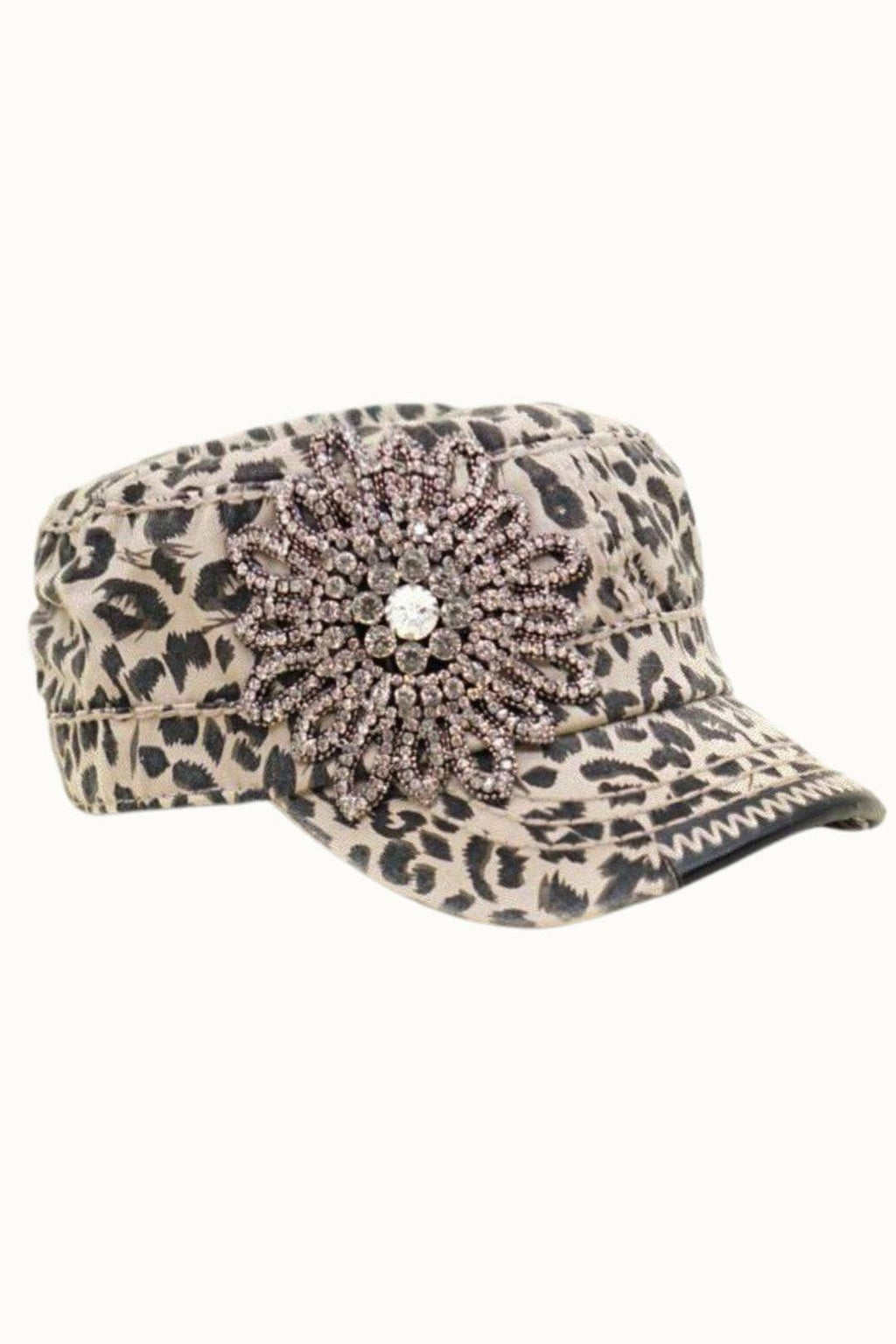 Sunflower Bejeweled Glitz Cadet Cap, Adjustable