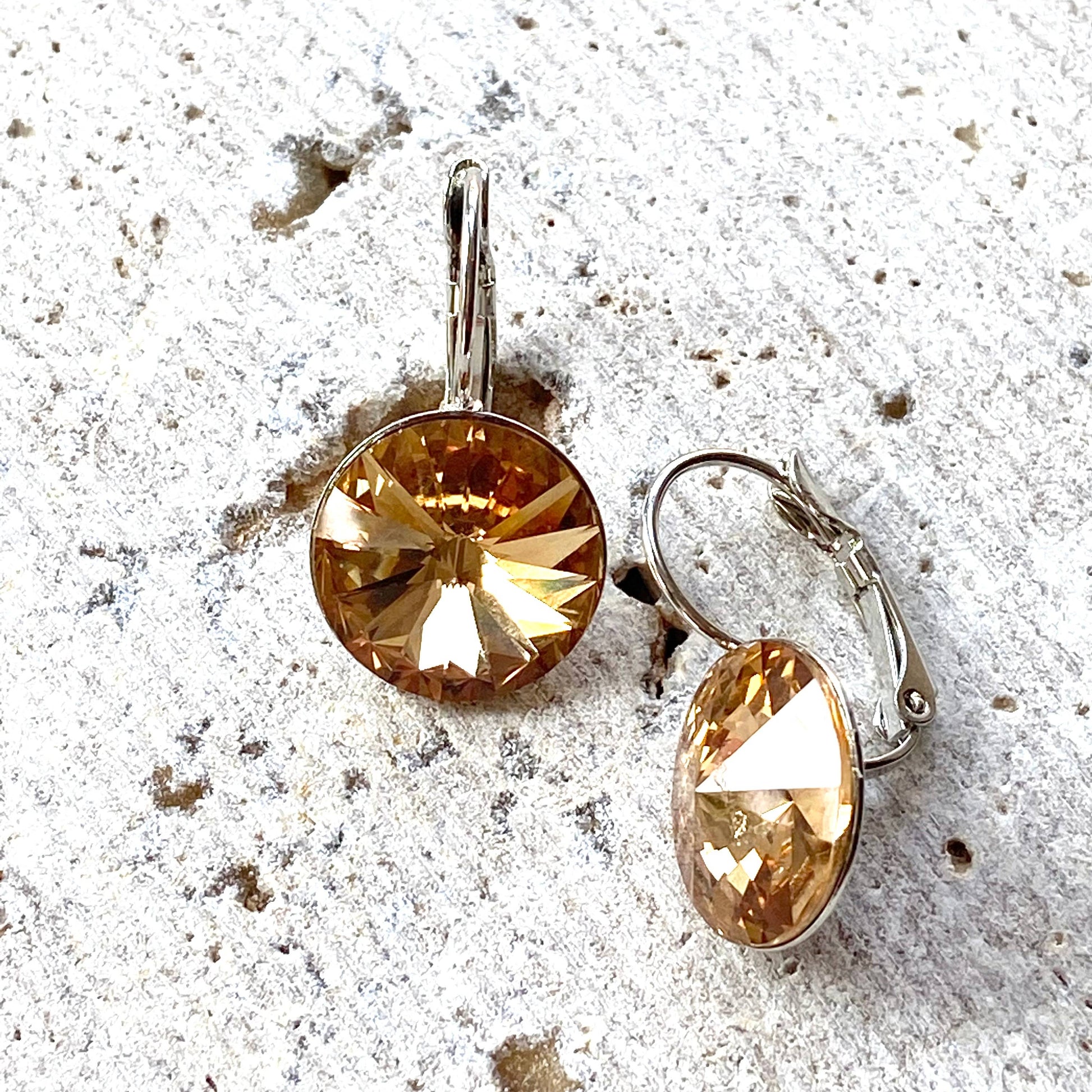 Light Topaz Swarovski Earrings