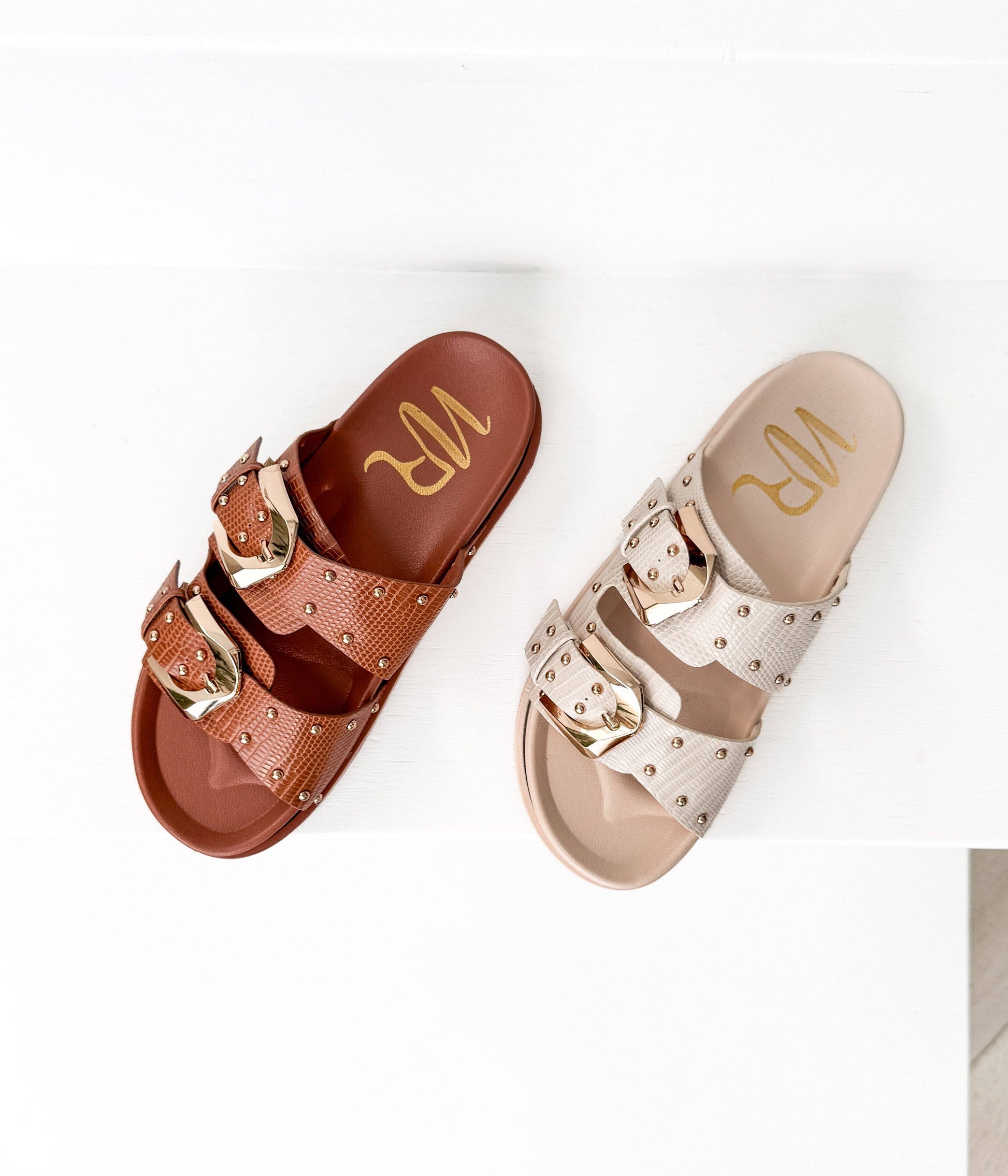 Sandals 2 Buckle in Cognac/ Marigold
