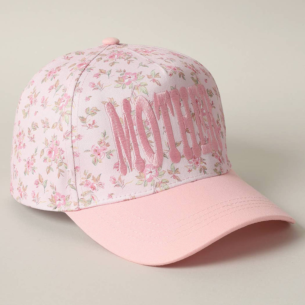 MOTHER Embroidered Flower PatternTrucker Hat