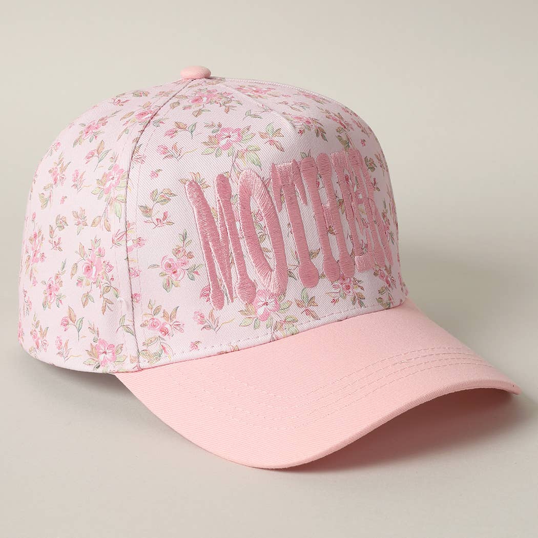 MOTHER Embroidered Flower PatternTrucker Hat