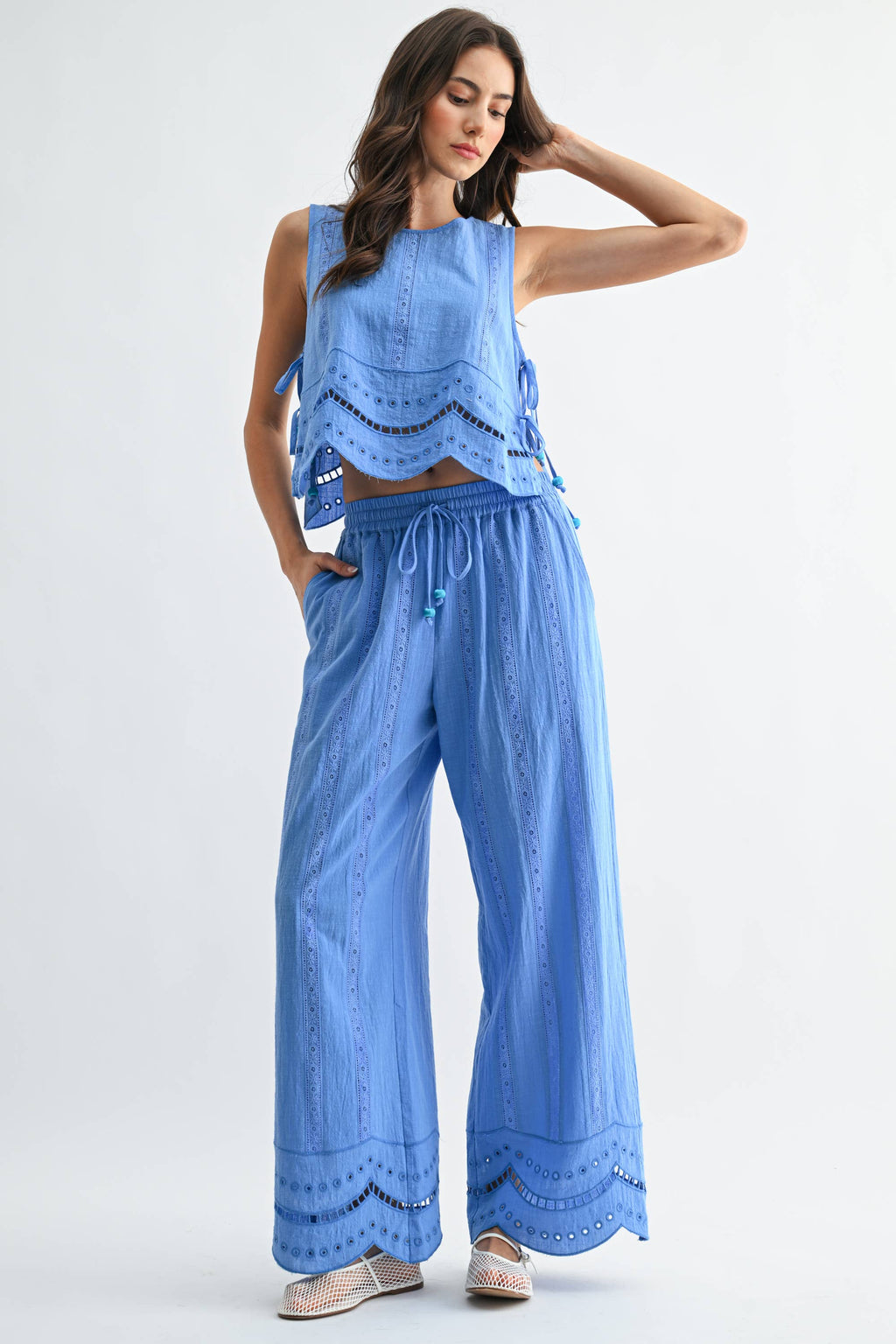Embroidered Cotton Co-Ord Matching Set