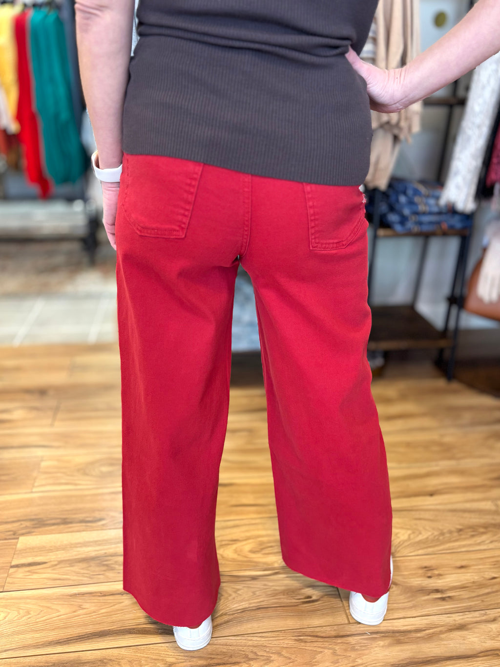 Easel Soft Mineral Wash Wide Leg Pants