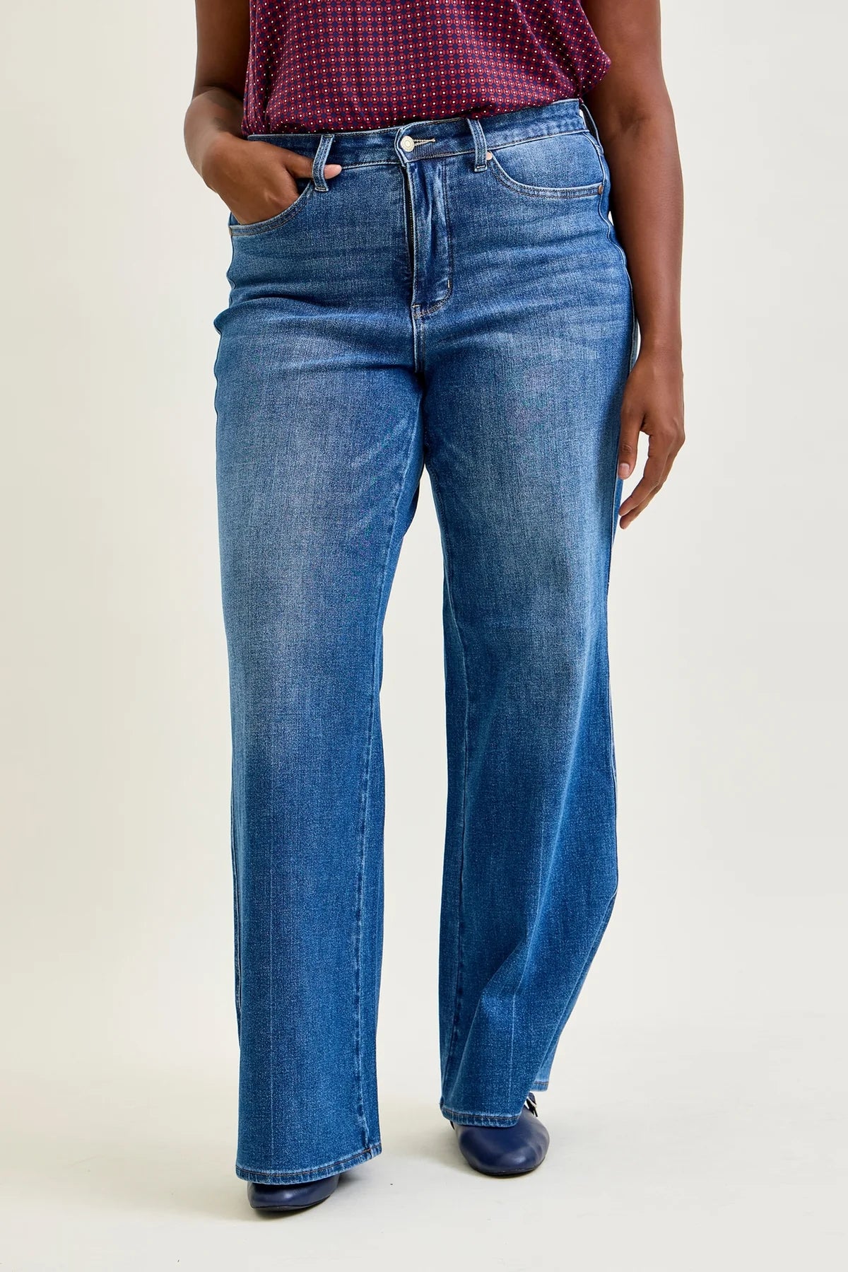 Judy Blue Jordyn Tummy Control Wide Leg Jeans