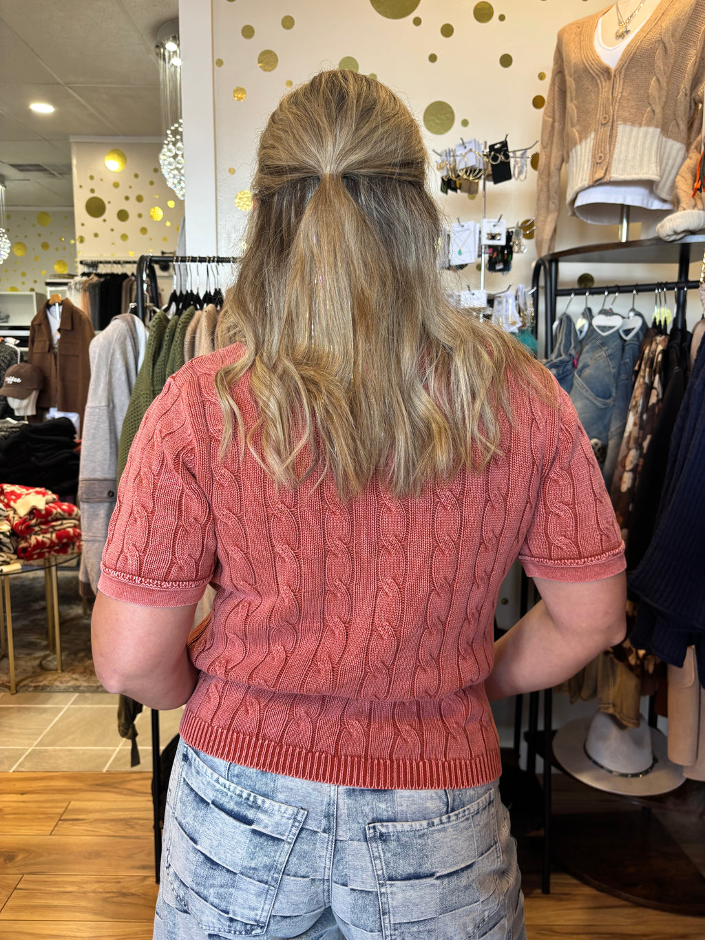 Cayce Collared Short Sleeve Sweater