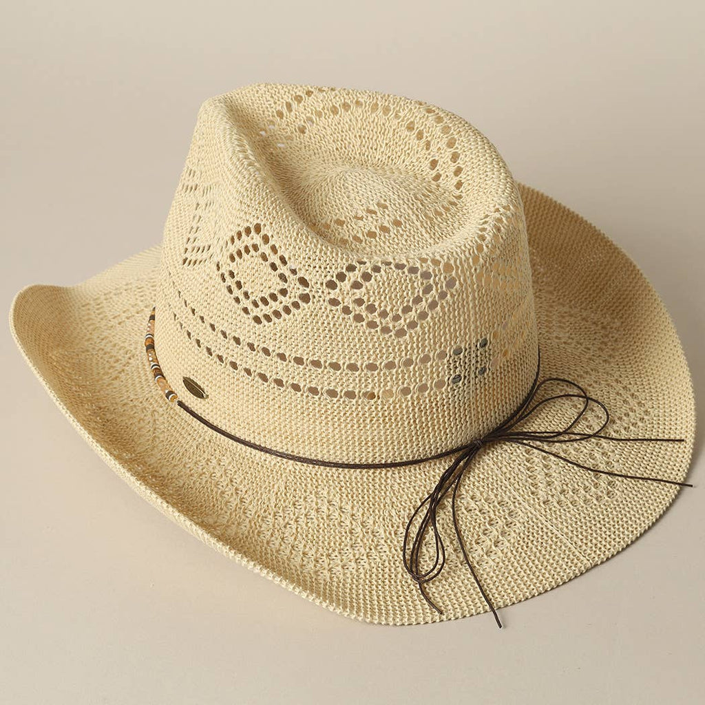 Eco-Friendly Woven Cowboy Panama Adjustable Sun Hat