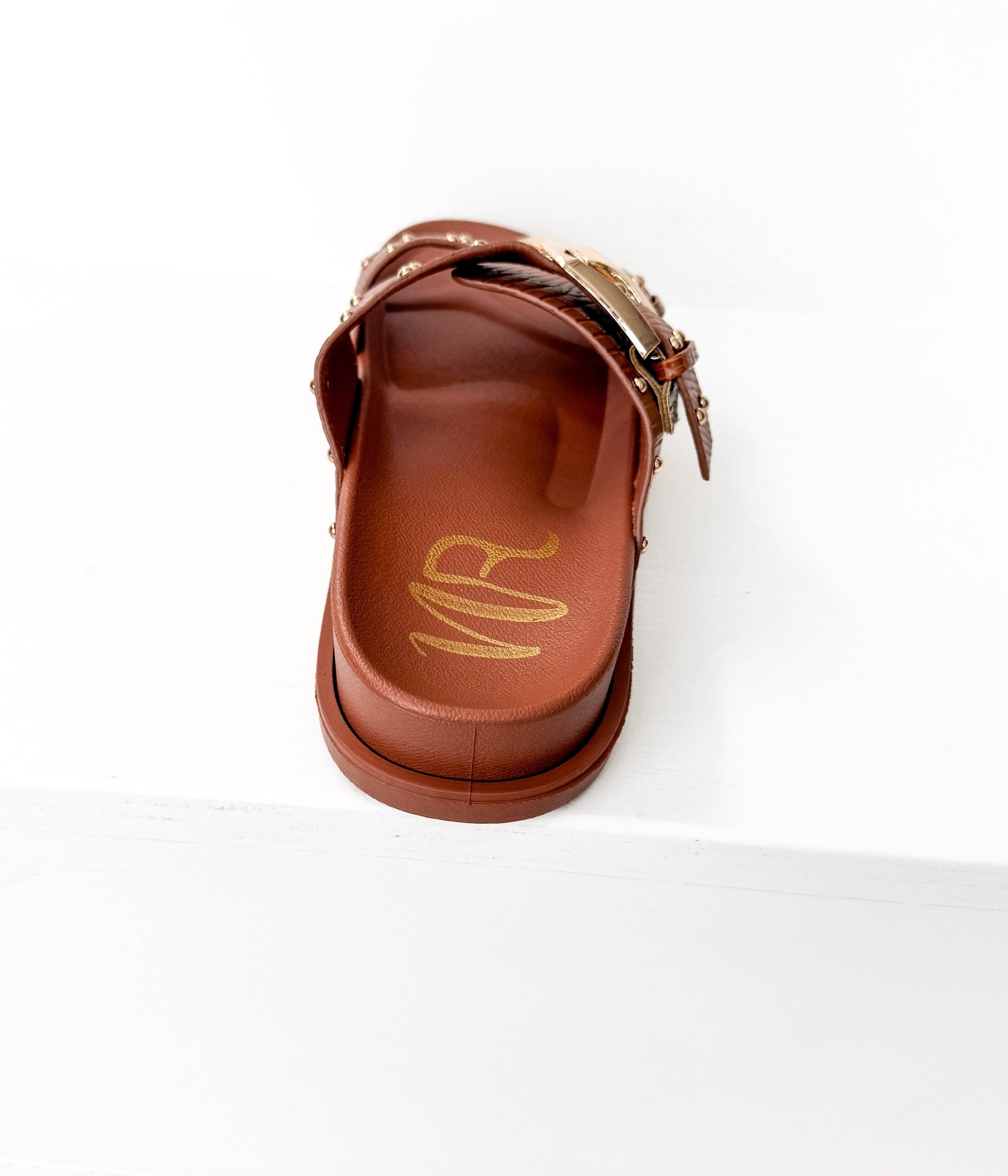 Sandals 2 Buckle in Cognac/ Marigold