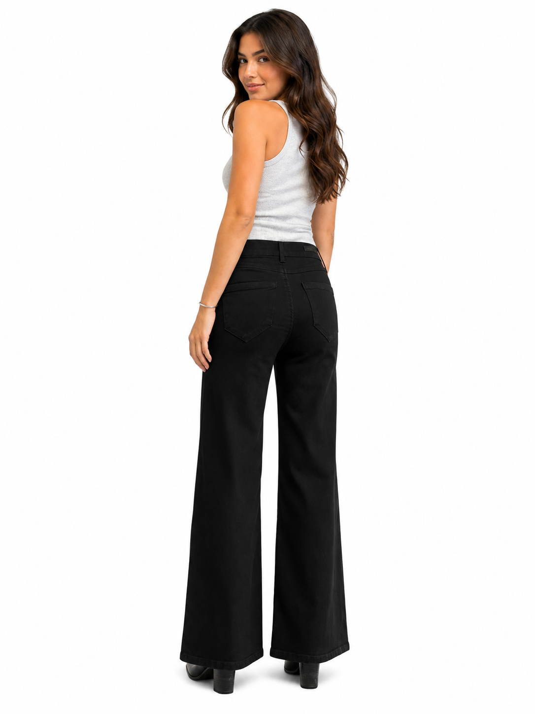 Petite Perfect Better Butter Wide Leg Jeans in Black