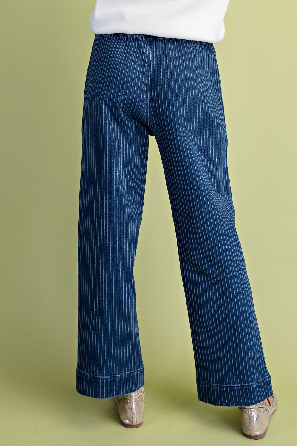 Ellen Ribbed Stretch Denim Pants