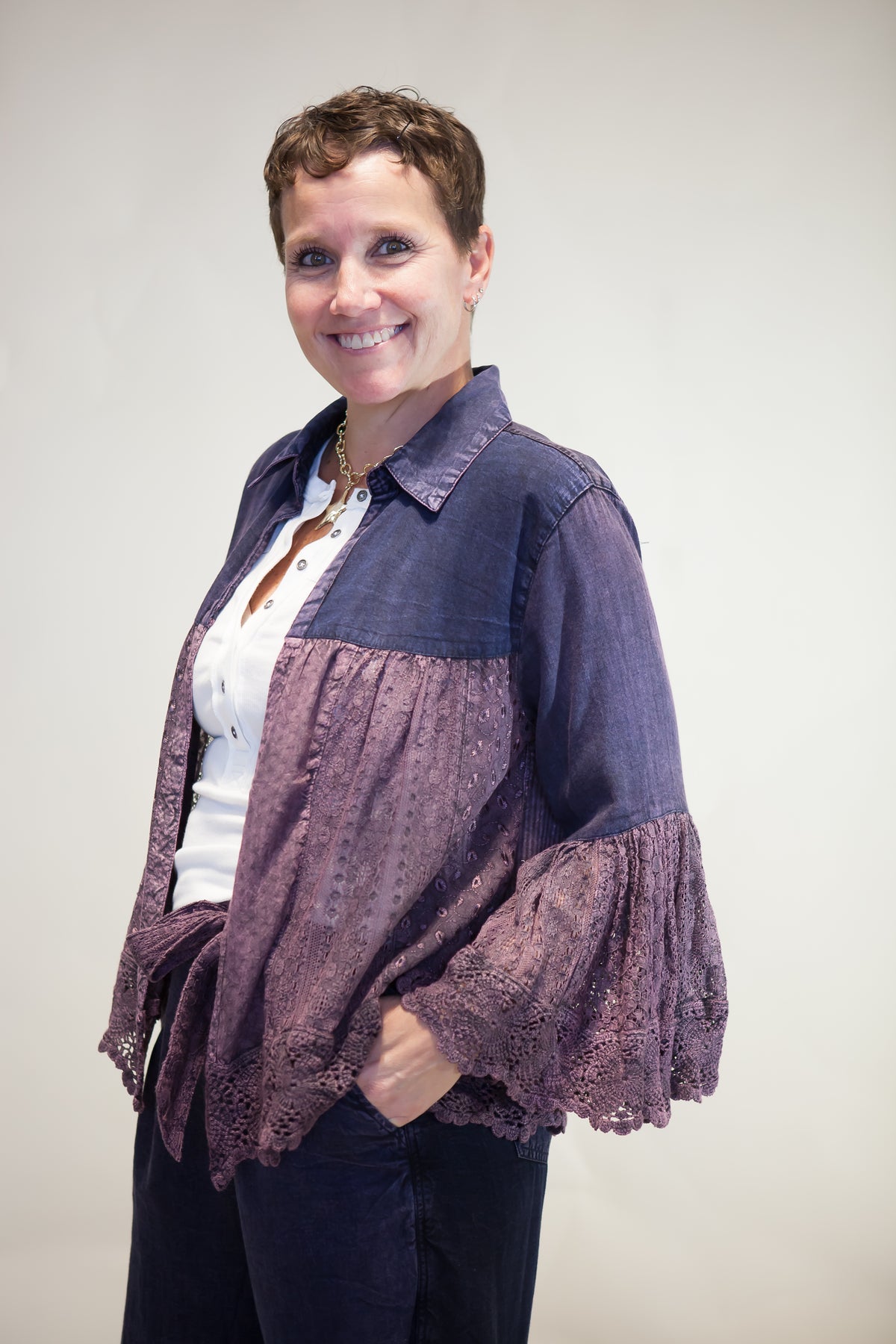 Juniper Crochet Lace Bell Sleeve Jacket
