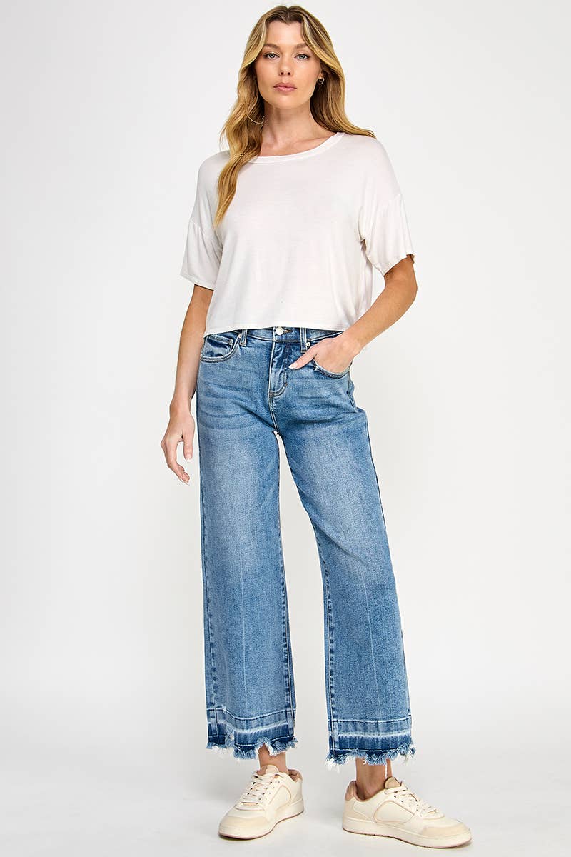 Tanya Tummy Control Cropped Jeans w/Released Hem