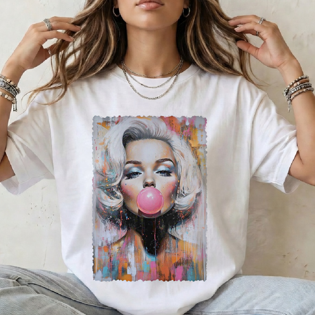 Iconic Pop Art Bubblegum Graphic Tee #5492