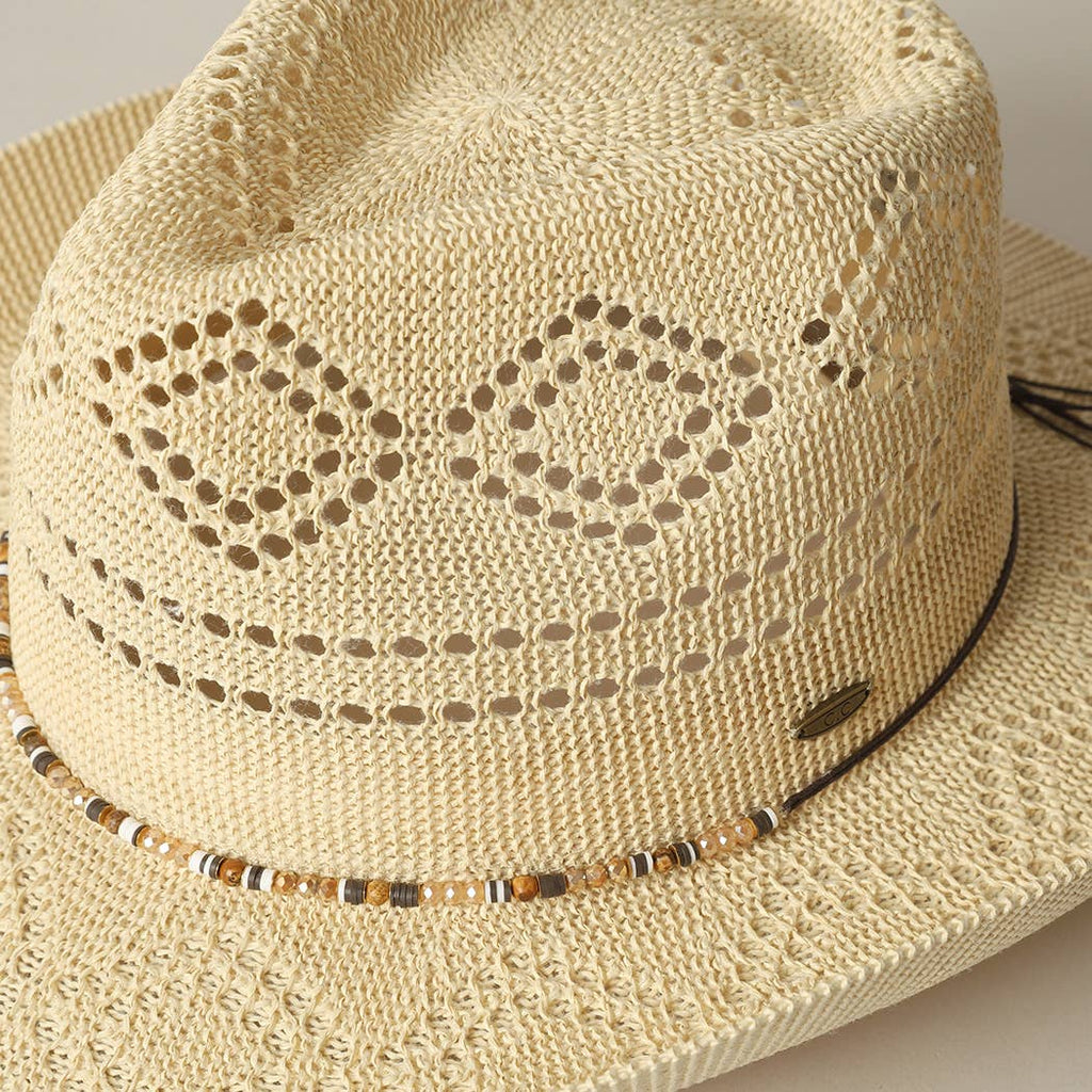 Eco-Friendly Woven Cowboy Panama Adjustable Sun Hat