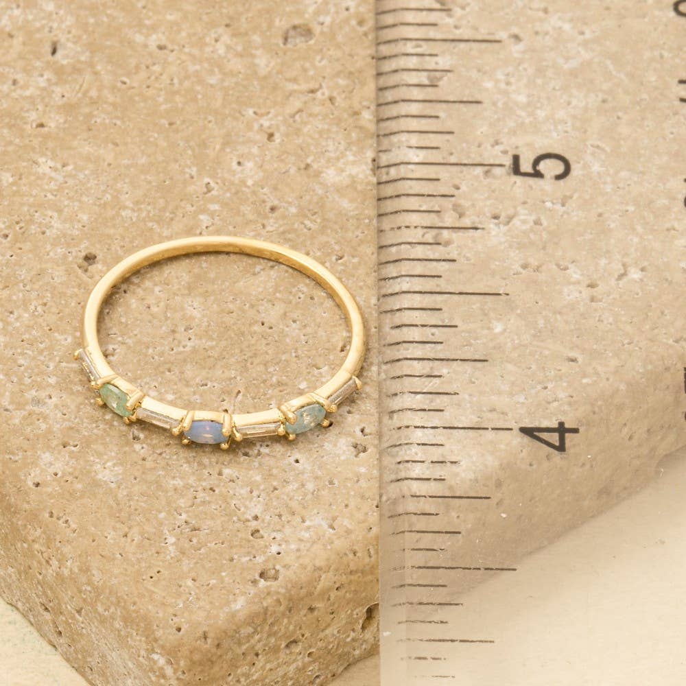 Gold Dipped Assorted Delicate Cz Ring
