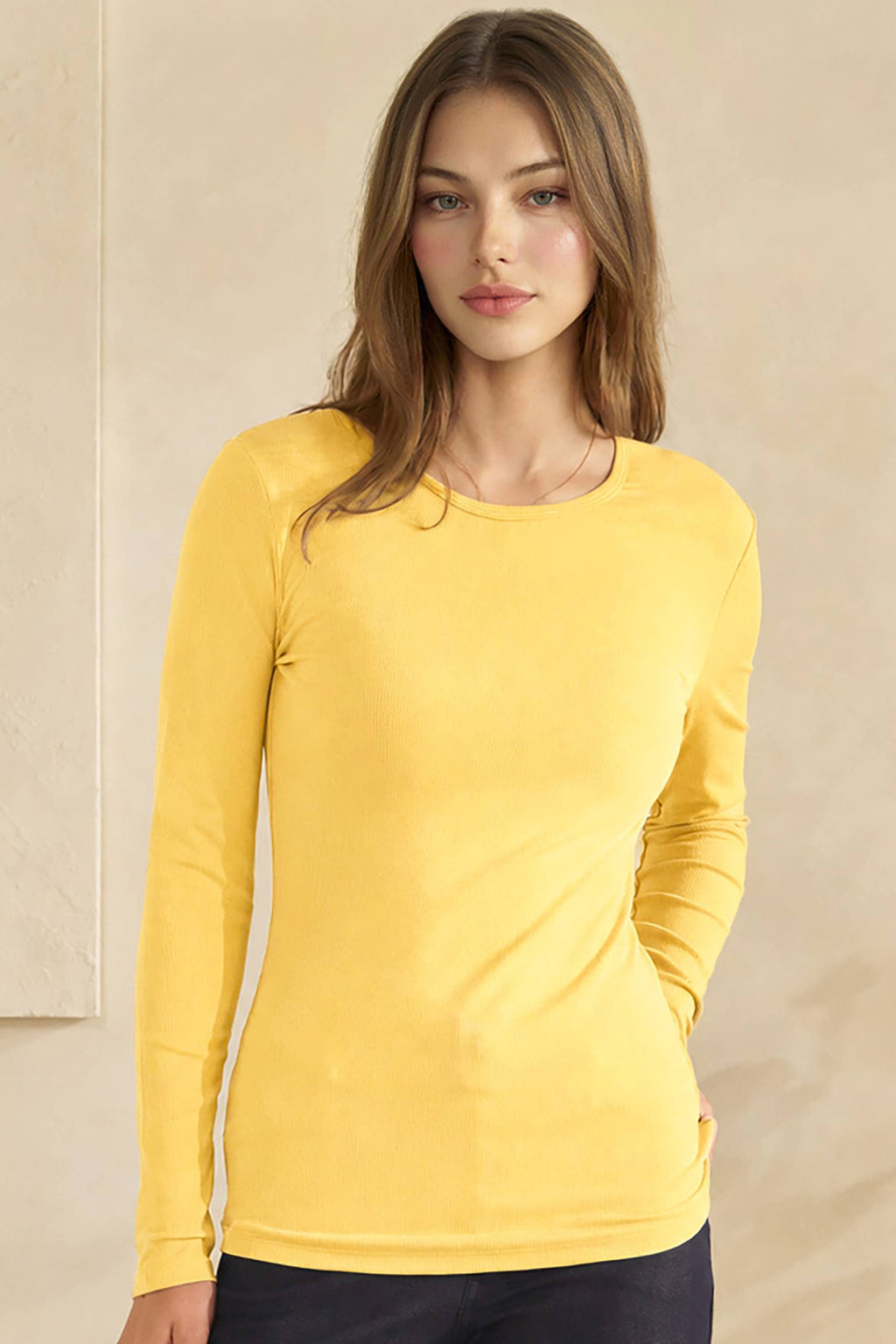 Pure Comfort Ribbed Long Sleeve Top Fall Tops