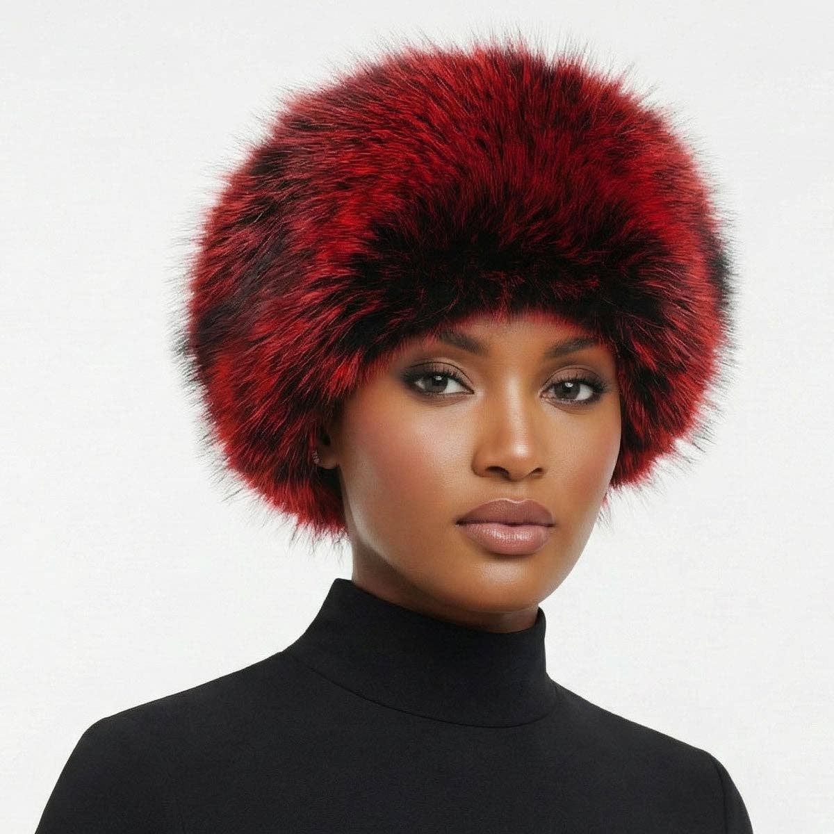 Hat Luxe Faux Fur Kubanka Winter Cap Women