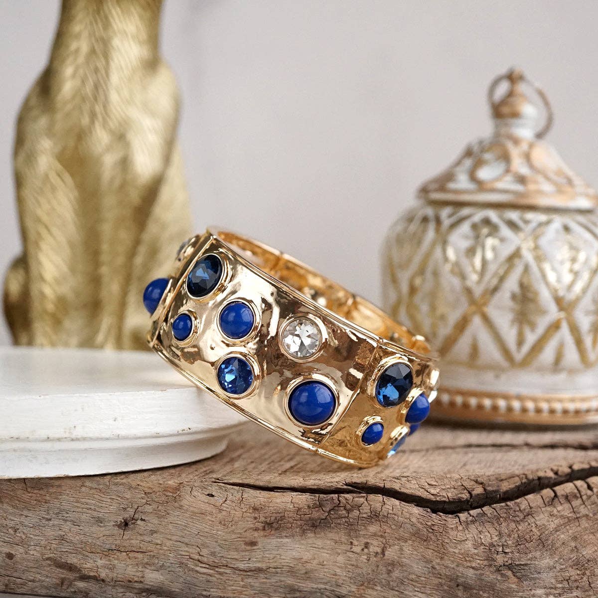 Starlit Shimmer – Crystal Cab Stretchy Bangle