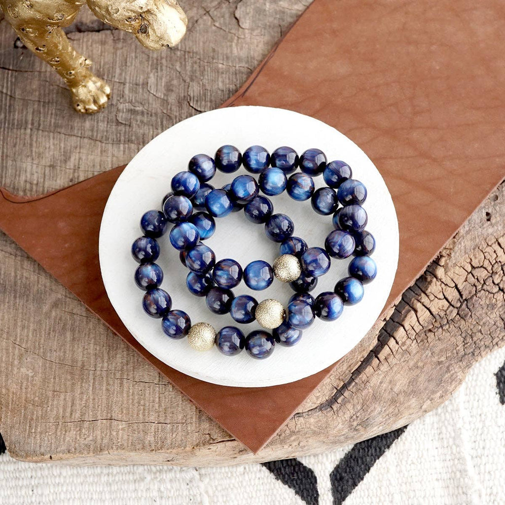 Chunky Beaded Stretch Bracelet Set – Fall Glow