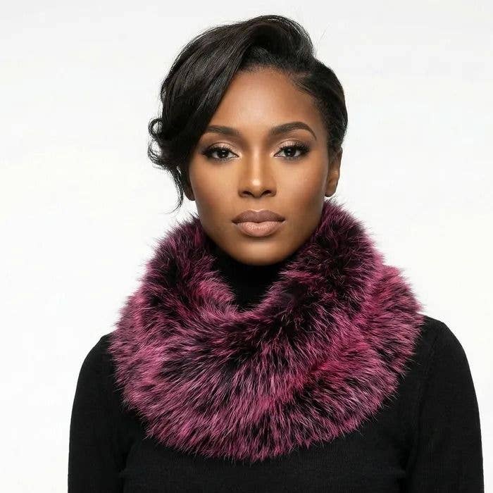 Scarf Luxe Faux Fur Collar Winter Stole