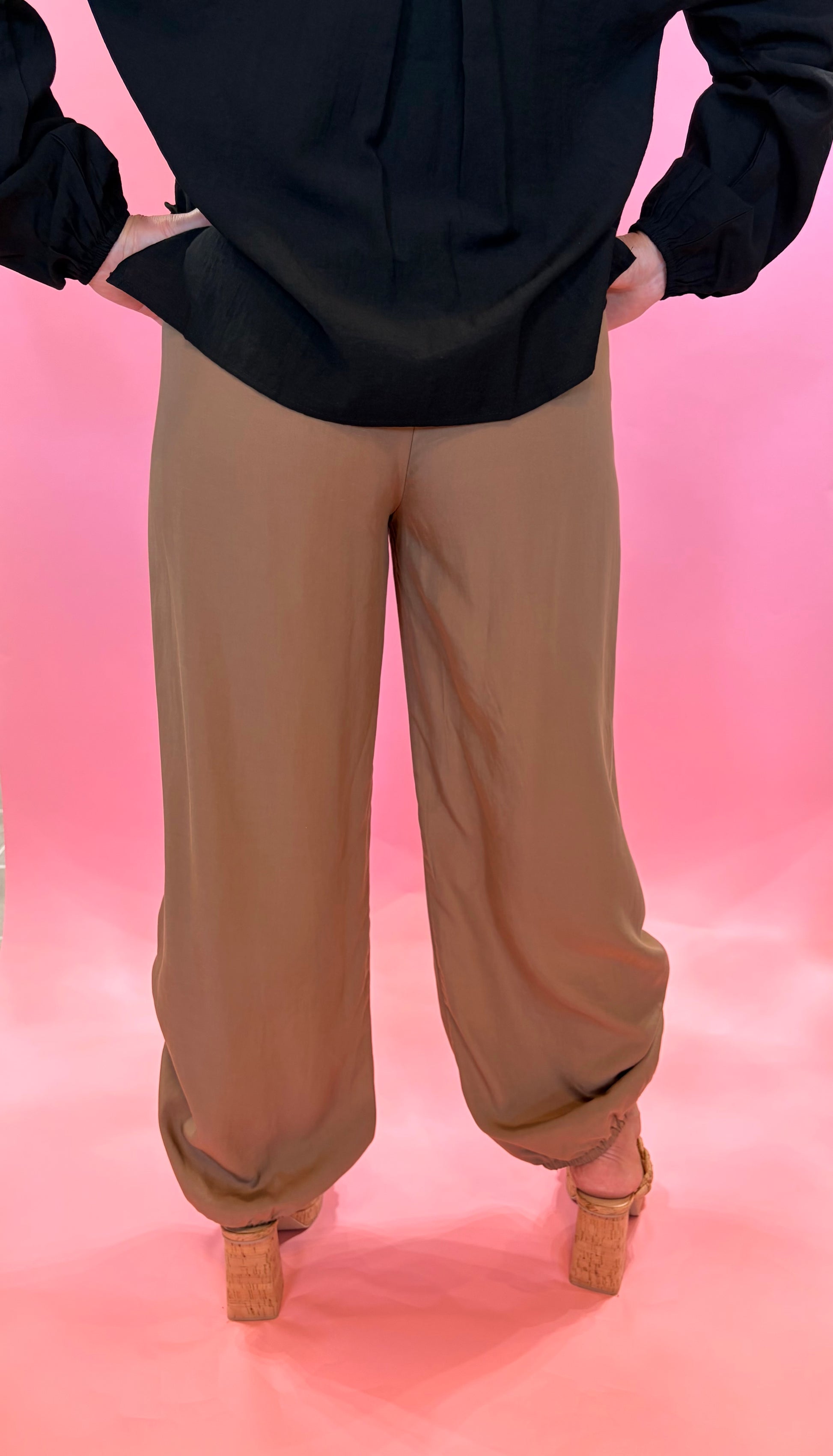 Marley Drapey Twill Adjustable Scrunch Jogger