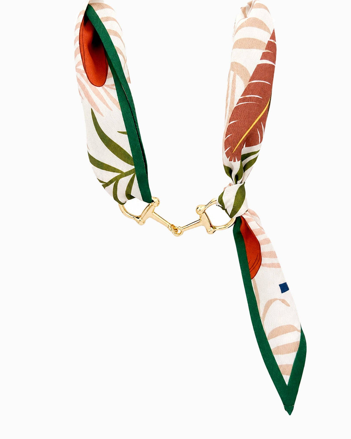 Horse Bit Silk Scarf Chocker Necklace