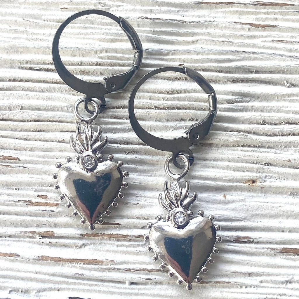 Burning Heart Earrings