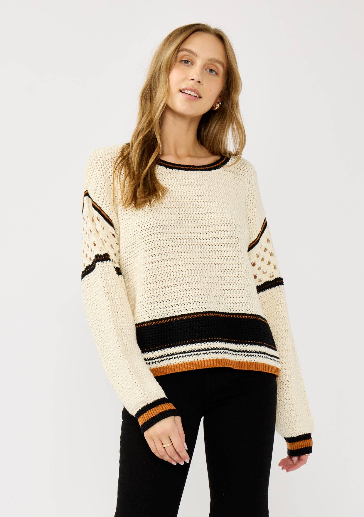 Autumn Stroll Pointelle Sweater