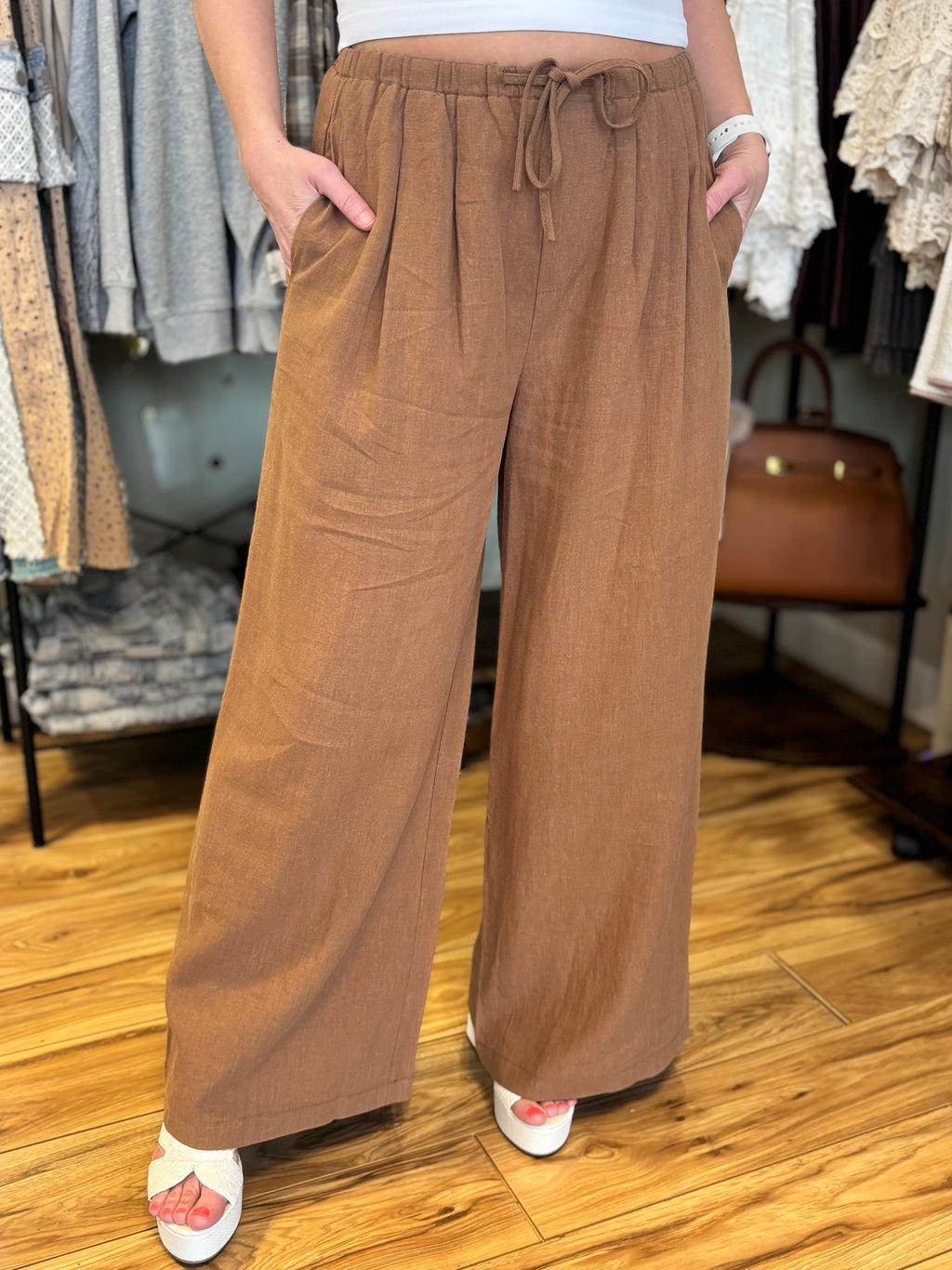 Brielle Drawstring Wide Leg Pant