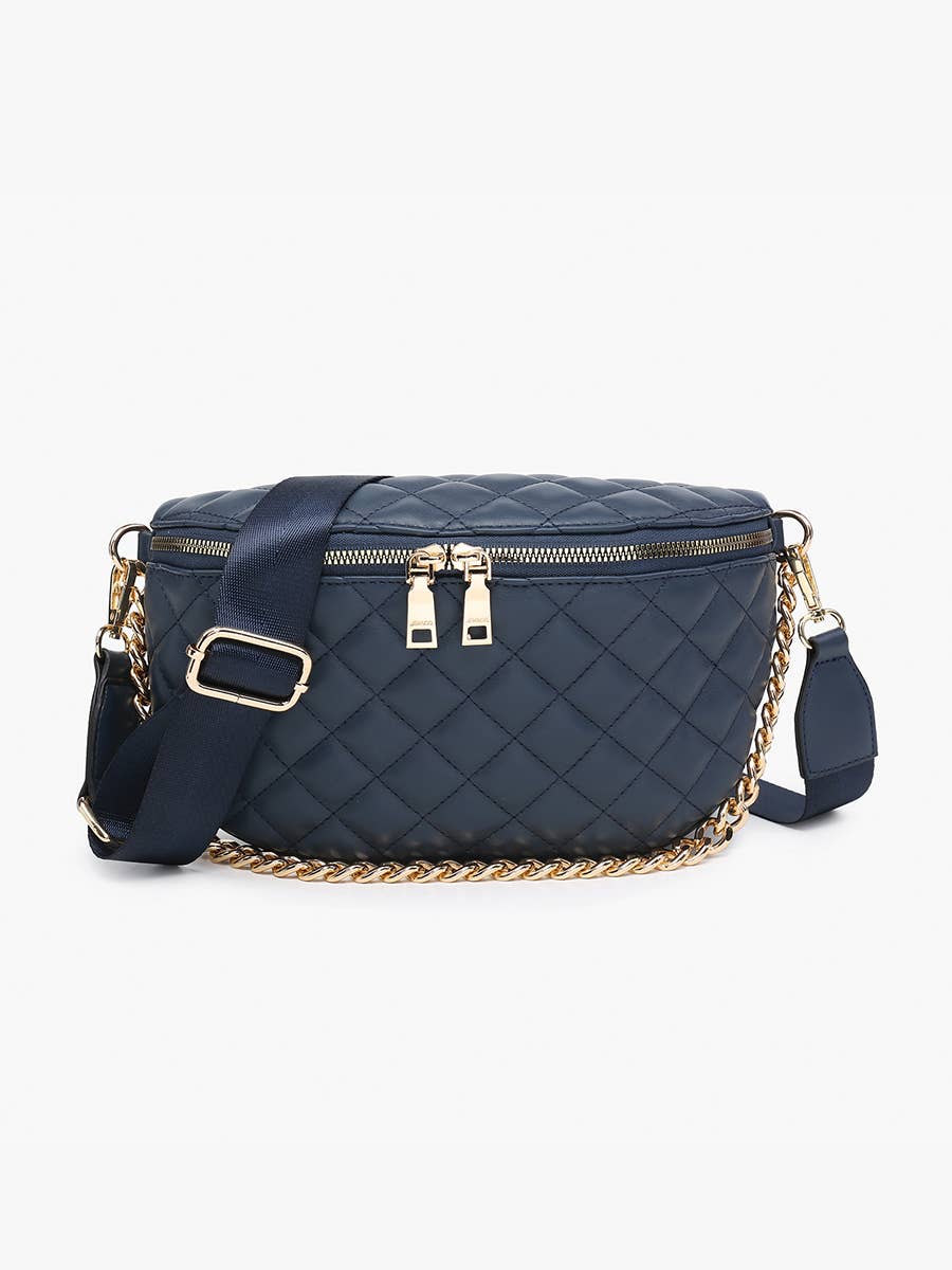 Sylvie Quilted Belt Bag with Chain Strap