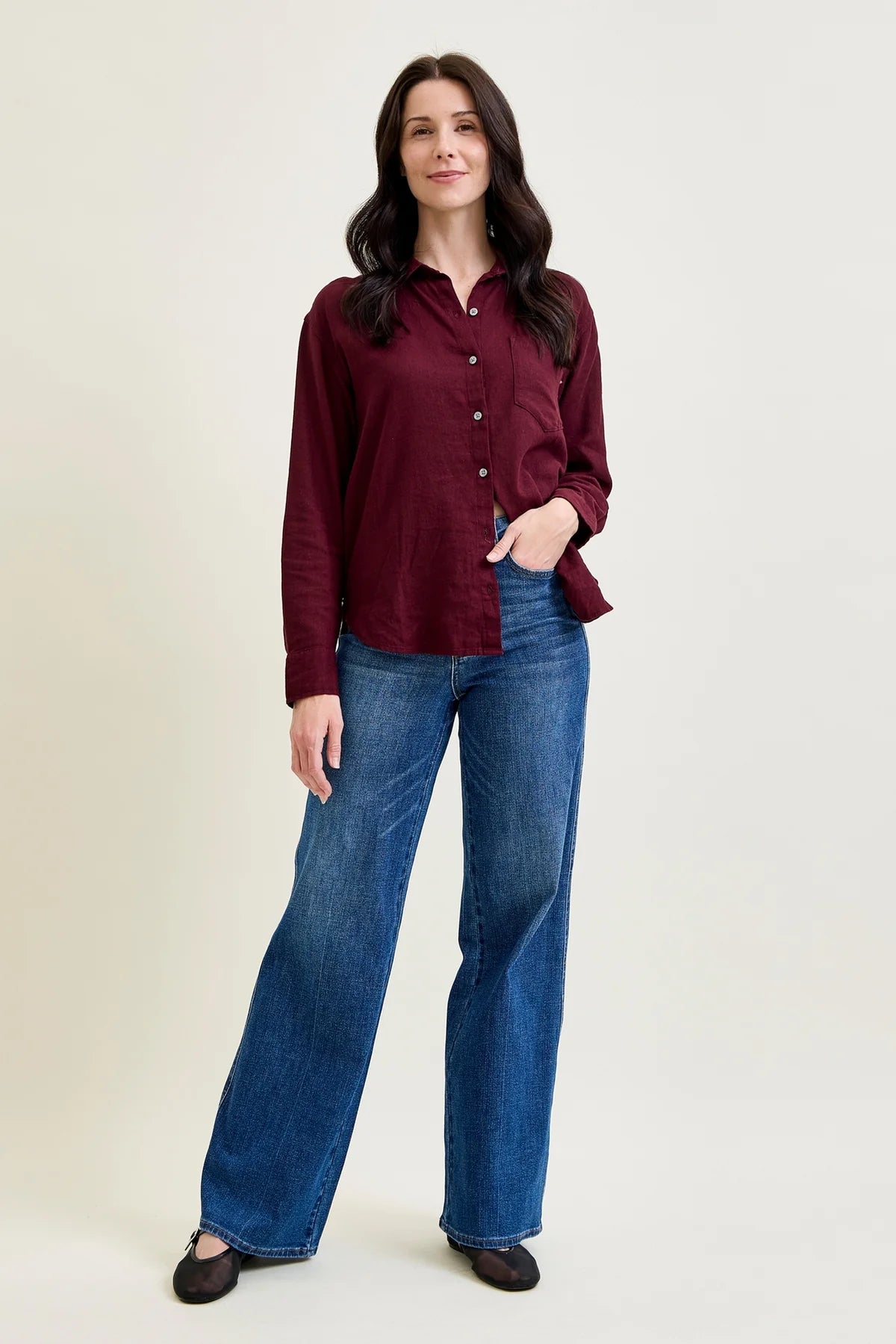 Judy Blue Jordyn Tummy Control Wide Leg Jeans
