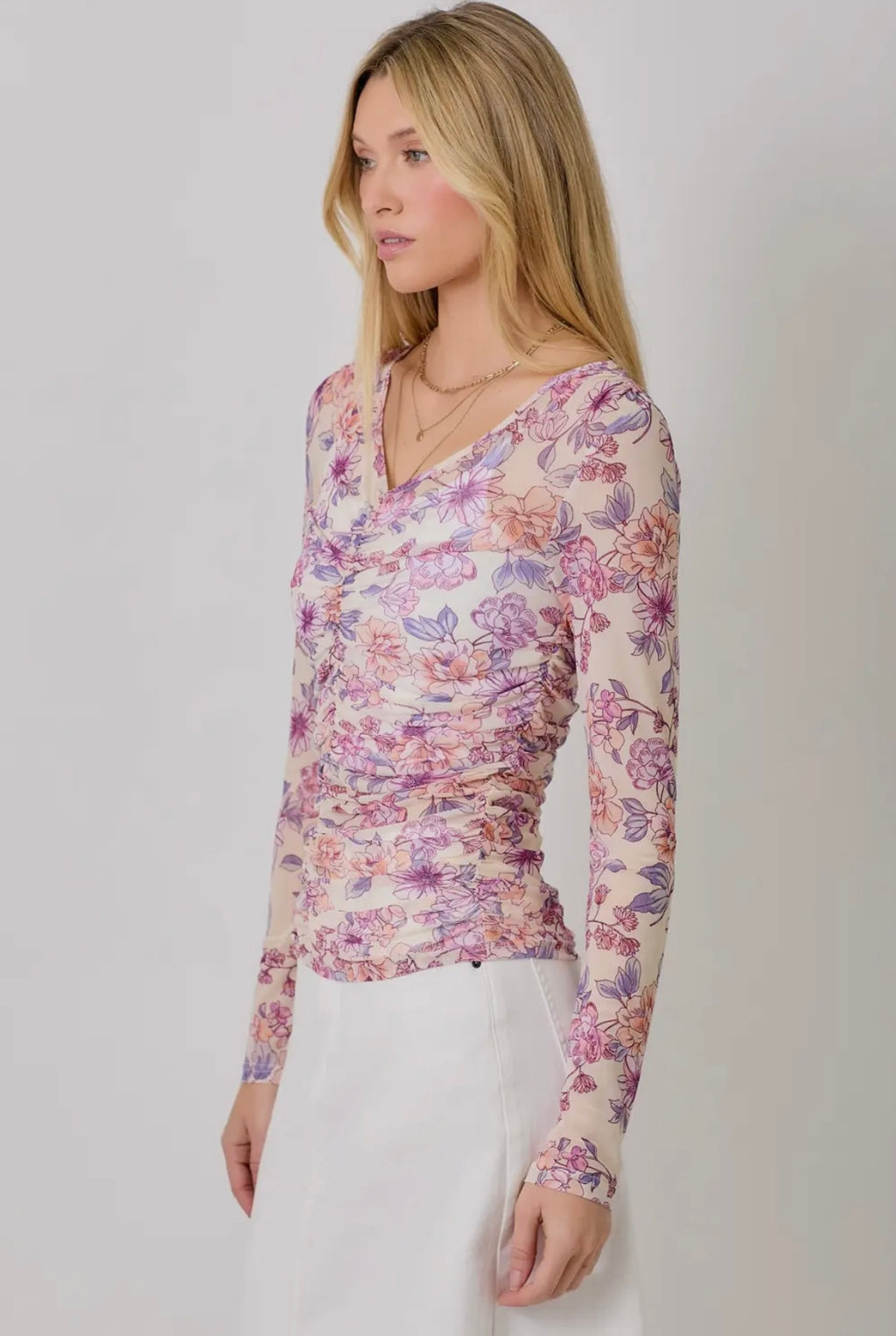 Dalia Floral Rushing Top