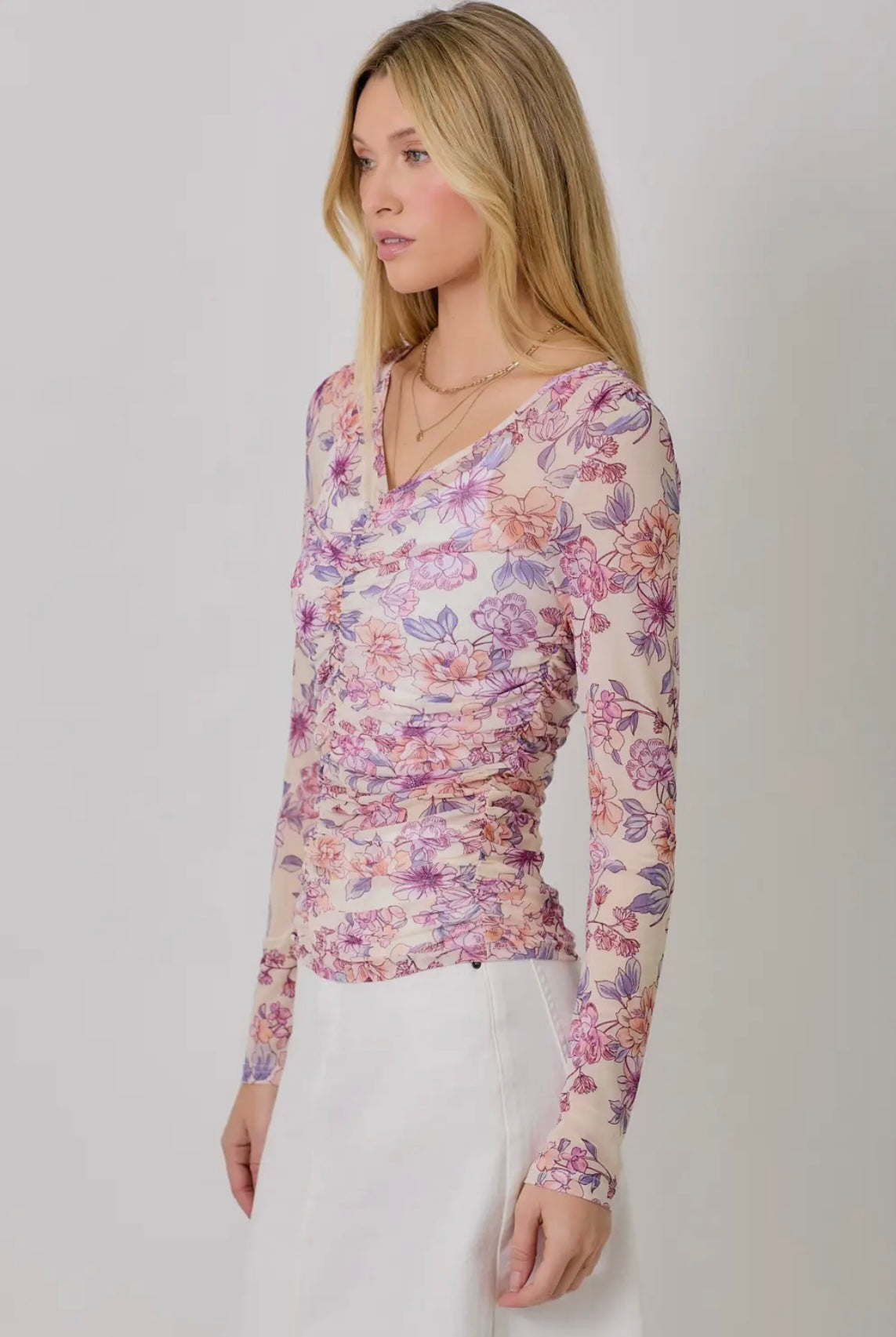 Dalia Floral Rushing Top